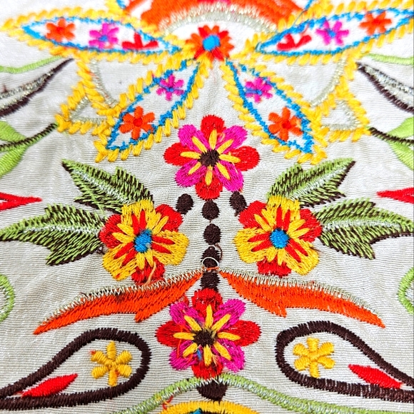 unbranded Dining Embroidered Silk Table Runner 7 X 3 Botanical